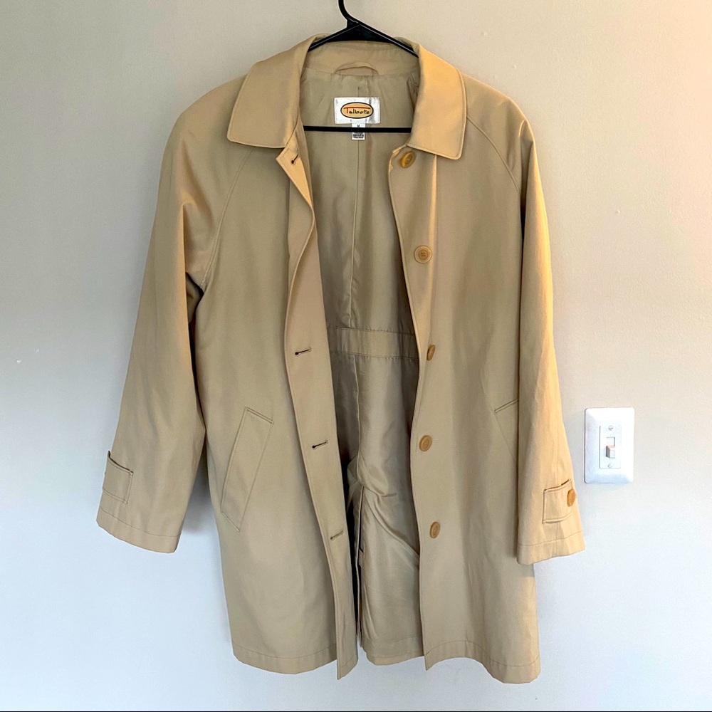 Talbots button tan trenchcoat sz M